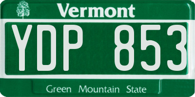 VT license plate YDP853