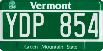 VT license plate YDP854