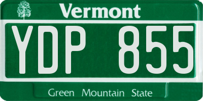 VT license plate YDP855