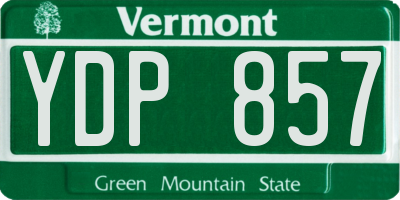 VT license plate YDP857