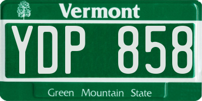 VT license plate YDP858
