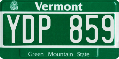 VT license plate YDP859