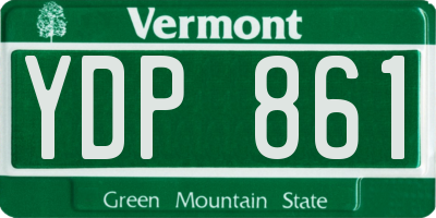 VT license plate YDP861