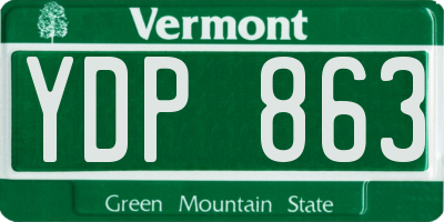 VT license plate YDP863
