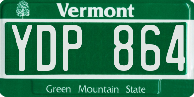 VT license plate YDP864