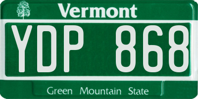 VT license plate YDP868