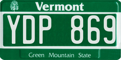 VT license plate YDP869