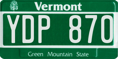 VT license plate YDP870