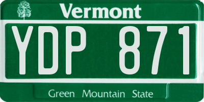 VT license plate YDP871