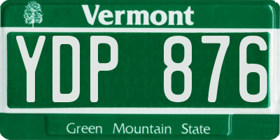 VT license plate YDP876