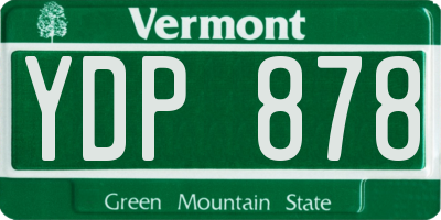 VT license plate YDP878