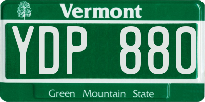 VT license plate YDP880