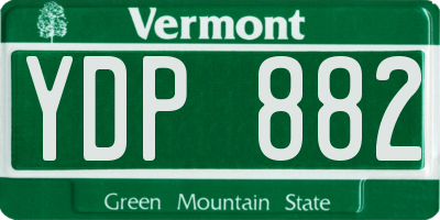 VT license plate YDP882