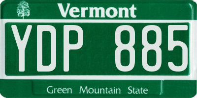 VT license plate YDP885