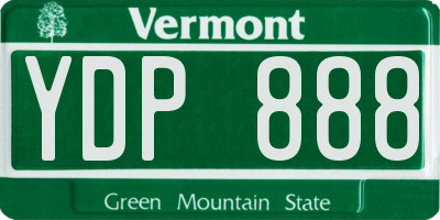 VT license plate YDP888