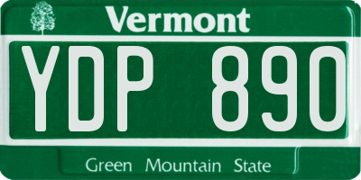 VT license plate YDP890