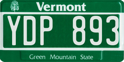 VT license plate YDP893