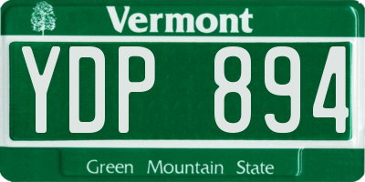 VT license plate YDP894