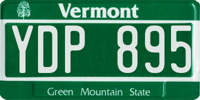 VT license plate YDP895