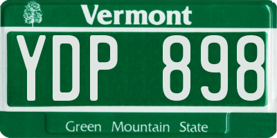 VT license plate YDP898