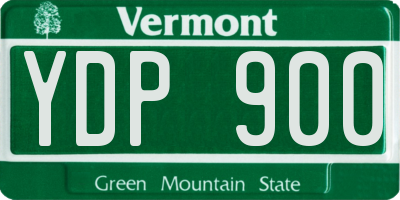 VT license plate YDP900