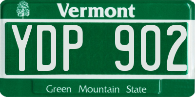 VT license plate YDP902