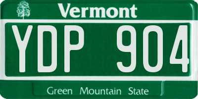 VT license plate YDP904