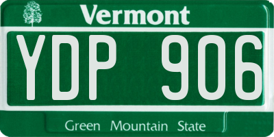 VT license plate YDP906