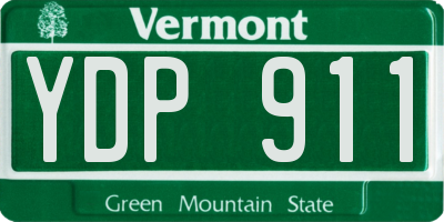 VT license plate YDP911