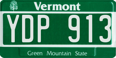 VT license plate YDP913