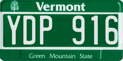 VT license plate YDP916