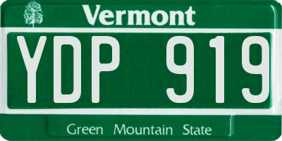 VT license plate YDP919