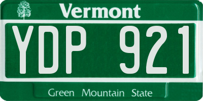 VT license plate YDP921