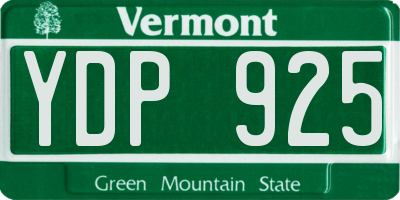 VT license plate YDP925