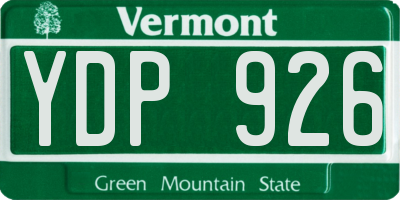 VT license plate YDP926