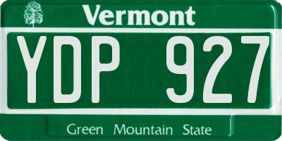 VT license plate YDP927