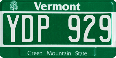 VT license plate YDP929