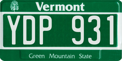 VT license plate YDP931