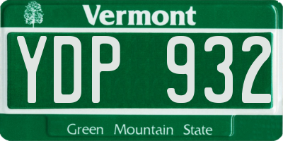 VT license plate YDP932
