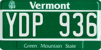 VT license plate YDP936