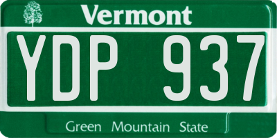 VT license plate YDP937