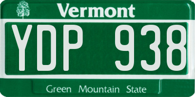 VT license plate YDP938
