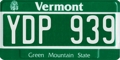 VT license plate YDP939