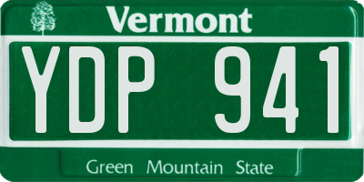 VT license plate YDP941