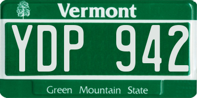 VT license plate YDP942