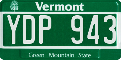 VT license plate YDP943