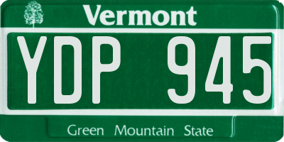 VT license plate YDP945