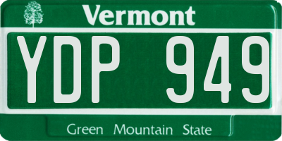 VT license plate YDP949