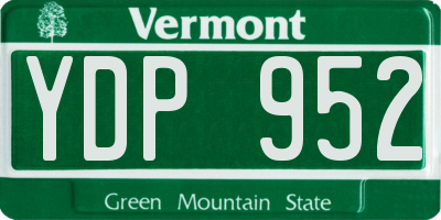 VT license plate YDP952