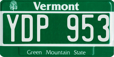 VT license plate YDP953